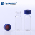 2mL hplc tornillo tapa vidrio frasco cromado botella de vidrio ámbar 9mm Blue PP Screw Cap